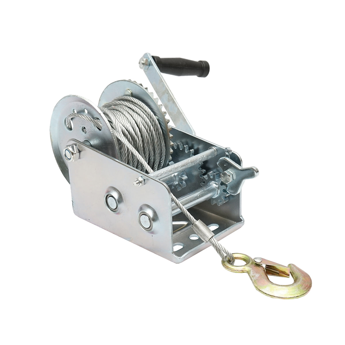 Verricello manuale da 900 kg con cavo d'acciaio da 4,8 mm x 10 m - immagine 3