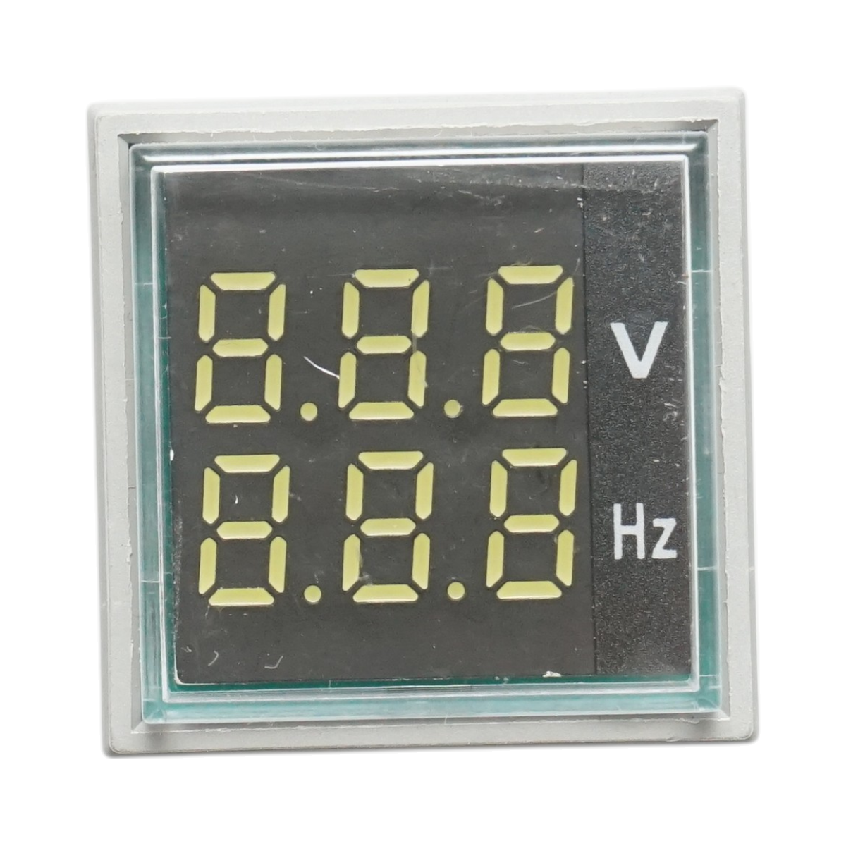 Voltmetro digitale e indicatore di frequenza LED bianco 0-99Hz/50-500V AC Ø 22mm Breckner Germany - immagine 2