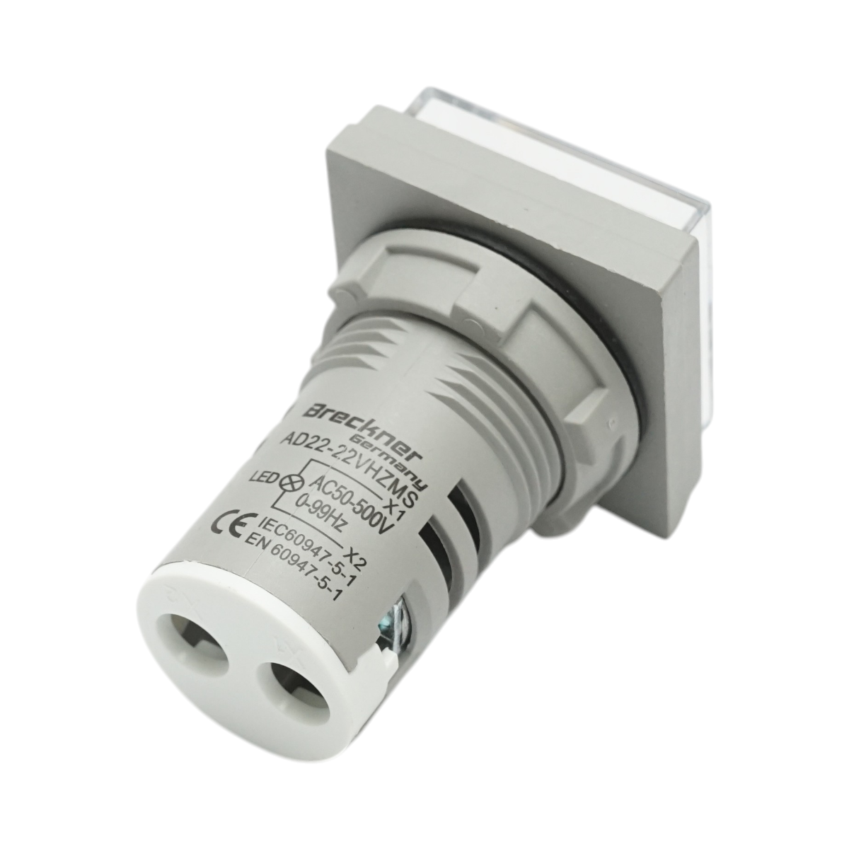 Voltmetro digitale e indicatore di frequenza LED bianco 0-99Hz/50-500V AC Ø 22mm Breckner Germany - immagine 3