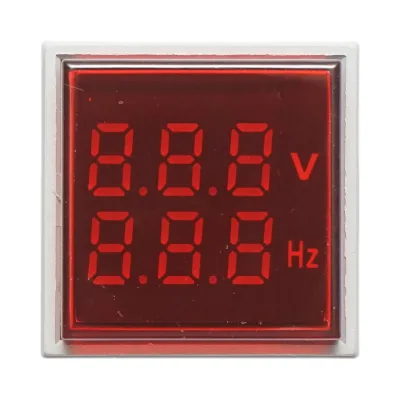 Voltmetro digitale e indicatore di frequenza LED rosso 0-99Hz/50-500V AC Ø 22mm Breckner Germany - immagine 2