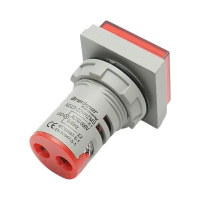 Voltmetro digitale e indicatore di frequenza LED rosso 0-99Hz/50-500V AC Ø 22mm Breckner Germany - immagine 3