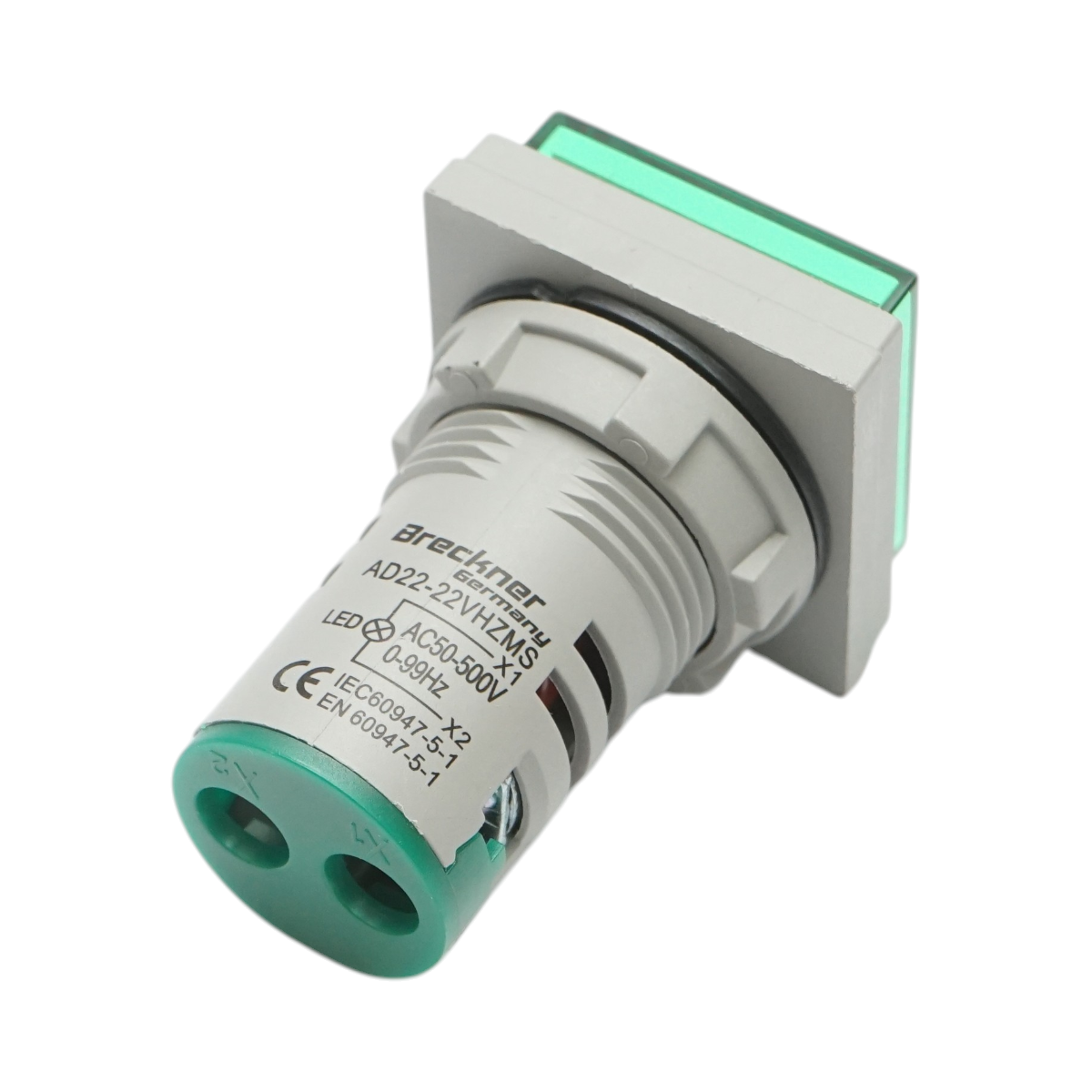 Voltmetro digitale e indicatore di frequenza LED verde 0-99Hz/50-500V AC Ø 22mm Breckner Germany - immagine 3