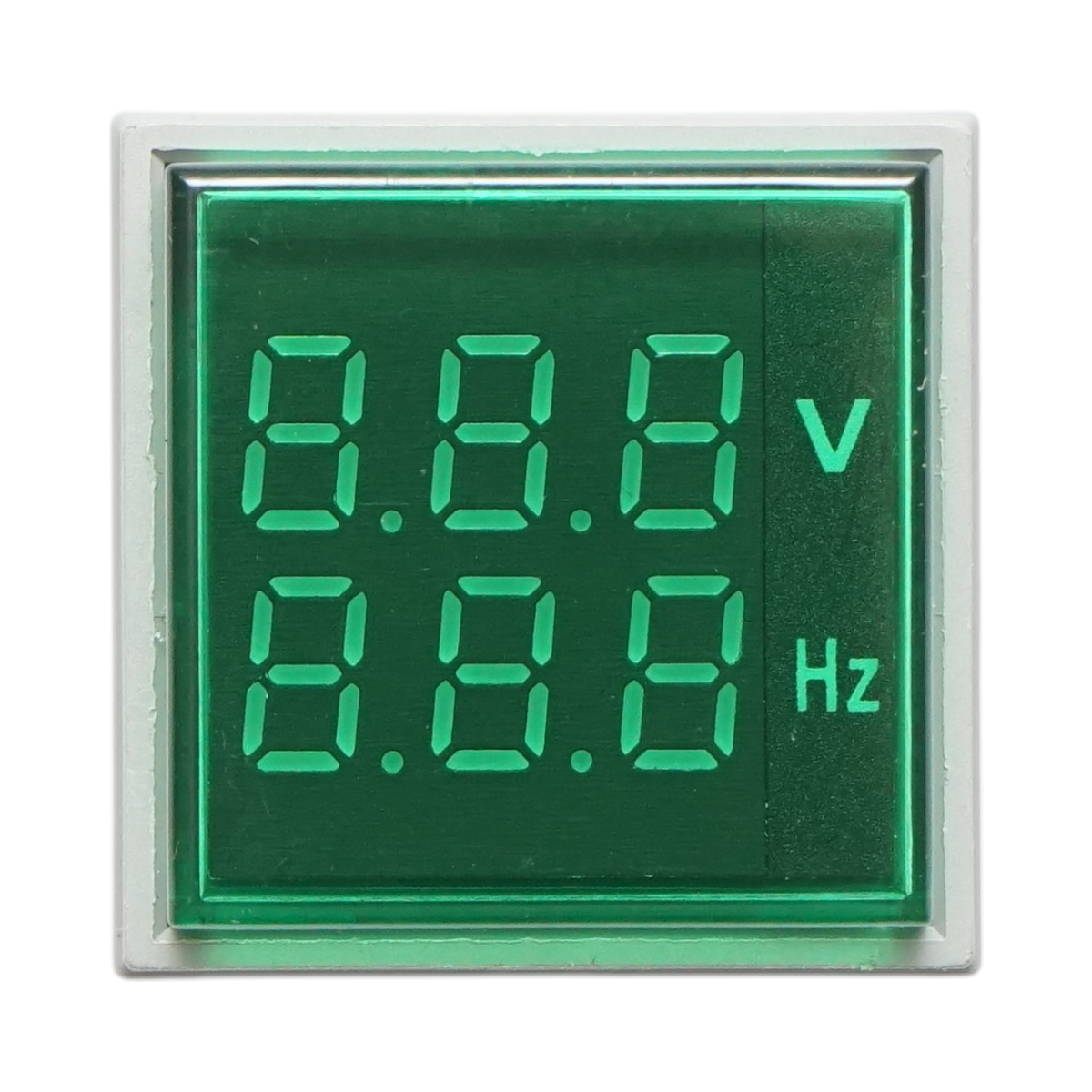 Voltmetro digitale e indicatore di frequenza LED verde 0-99Hz/50-500V AC Ø 22mm Breckner Germany - immagine 2