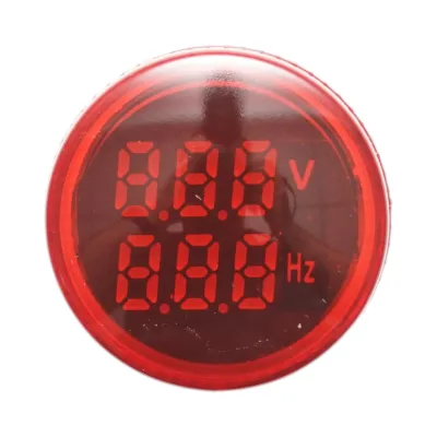 Voltmetro e indicatore di frequenza LED rosso 0-99Hz/50-500V AC Breckner Germany - immagine 2