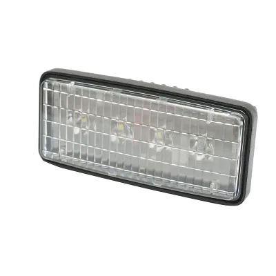 Proiettore LED rettangolare 140x60mm John Deere codice OEM RE37450, R161288, VPM3732, VLC6114 - immagine 2