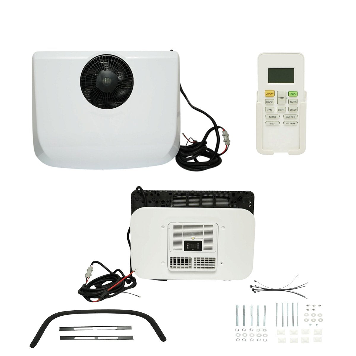 Climatizzatore fisso per macchinari industriali AC universale 12V, 1800W, 6200 BTU con telecomando - immagine 2
