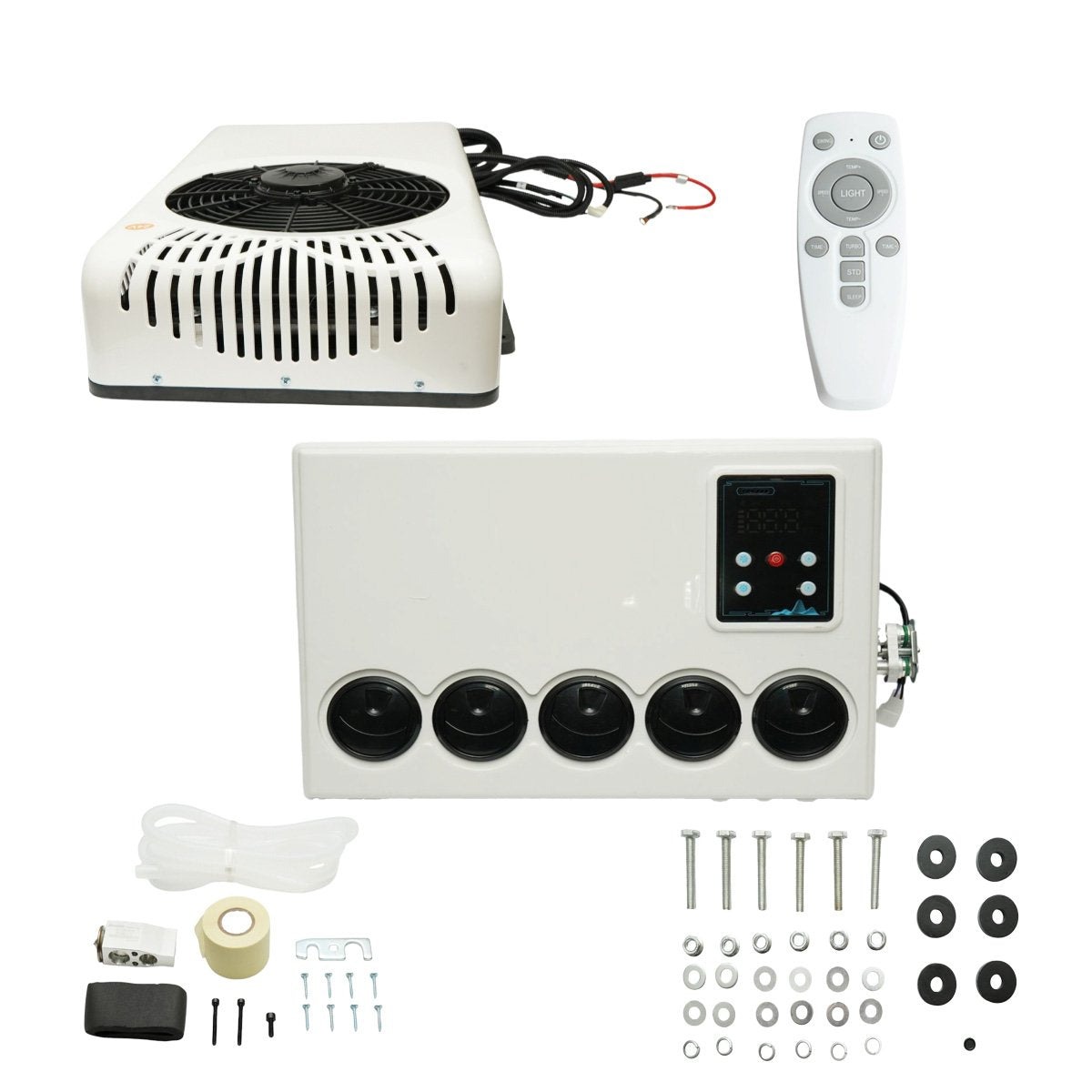 Climatizzatore fisso per macchinari industriali AC universale 24V, 2400W, 8200 BTU con telecomando - immagine 2
