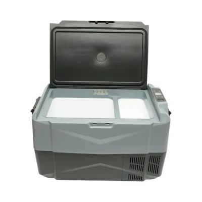 Frigorifero per auto 35L con compressore 12V-24V-220V, 60W, display LCD, doppia zona di raffreddamento, USB 630x390x390mm - immagine 3