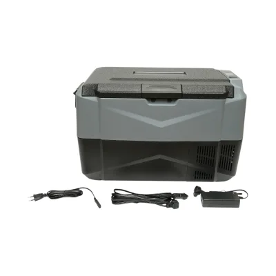 Frigorifero per auto 35L con compressore 12V-24V-220V, 60W, display LCD, doppia zona di raffreddamento, USB 630x390x390mm - immagine 2