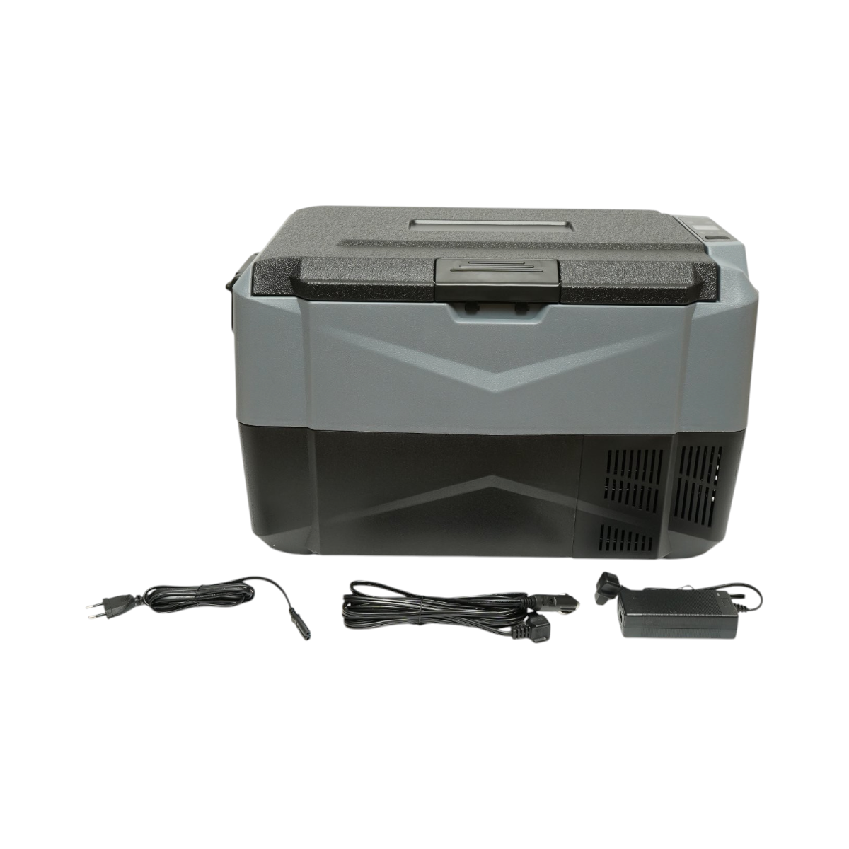 Frigorifero per auto 35L con compressore 12V-24V-220V, 60W, display LCD, doppia zona di raffreddamento, USB 630x390x390mm - immagine 2