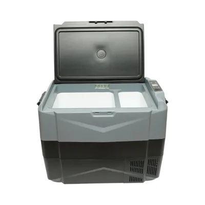 Frigorifero per auto 45L con compressore 12V-24V-220V, 60W, display LCD, doppia zona di raffreddamento, USB 630x390x490mm - immagine 3