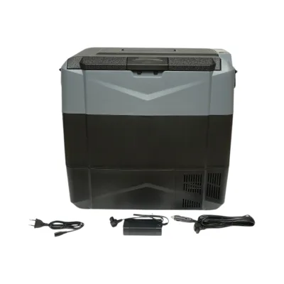 Frigorifero per auto 55L con compressore 12V-24V-220V, 60W, display LCD, doppia zona di raffreddamento, USB 630x390x590mm - immagine 2