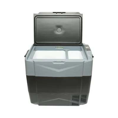Frigorifero per auto 55L con compressore 12V-24V-220V, 60W, display LCD, doppia zona di raffreddamento, USB 630x390x590mm - immagine 3