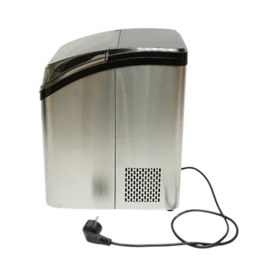 Macchina per ghiaccio a cubetti in acciaio inox 20 kg/24h, serbatoio acqua 2,5 l, cestello di raccolta 1,2 kg, autopulente, display digitale - immagine 5