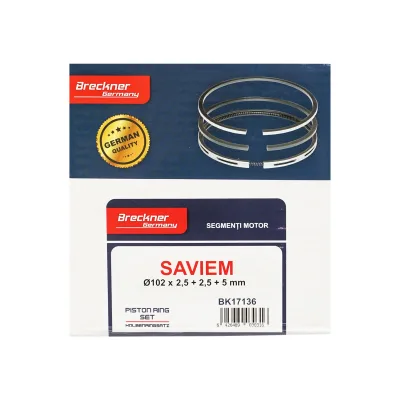 Segmenti motore , FIAT, fi 102mm 2,5x2,5x5mm, Breckner Germany