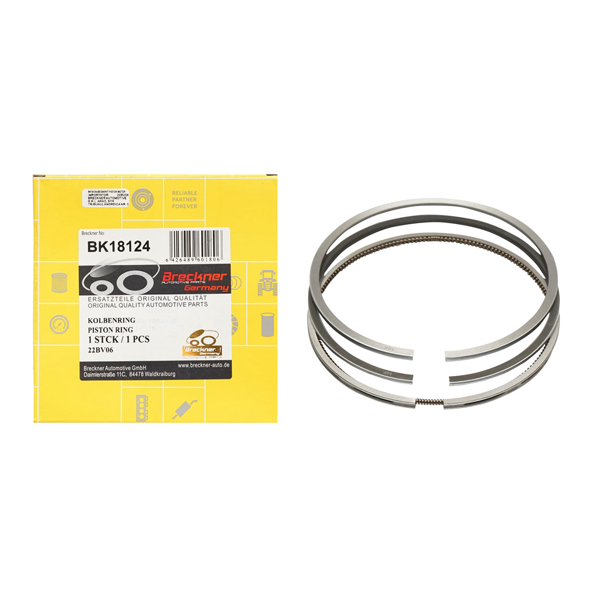 Set segmenti pistone per Fiat con motore Iveco 8365.25. Codici OEM: 1902408, 1930234, 1930753, 23/34-264