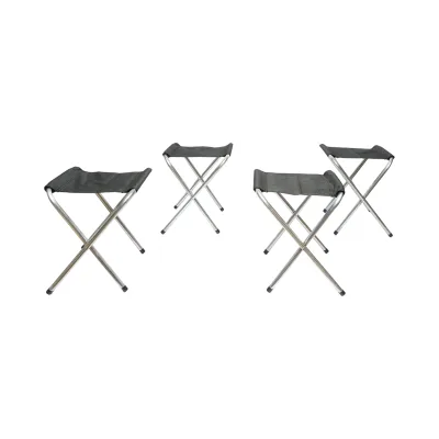 Set tavolo pieghevole da campeggio con 4 sedie in alluminio, portatile tipo valigia, regolabile in altezza, 120x60 cm. Breckner Germany - immagine 3